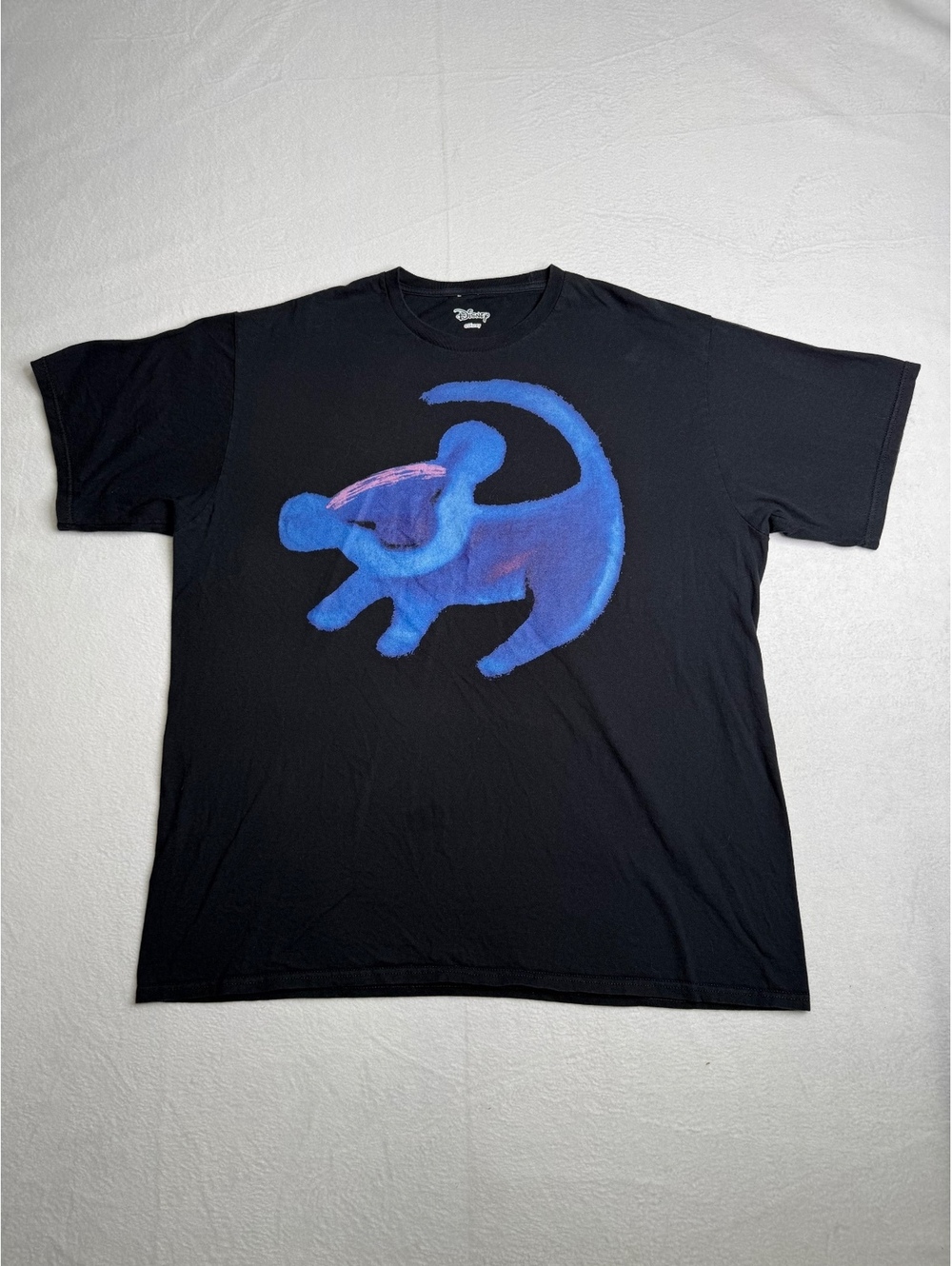Disney Lion King Simba Blue Graphic T Shirt Men’s XL Black Short Sleeve